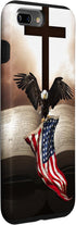 iPhone 7 Plus/8 Plus Pretty Christian Cross Bible A Bald Eagle Grip American Flag Case...
