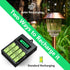 Rechargeable AA Battery NIMH 1.2V Double A 1000mAh 4 Pack Rechargeable AA Batteries Pre-Charged Solar Batteries Low Self Discharge for Solar Light...