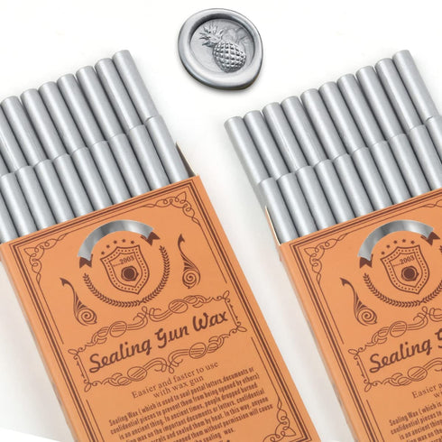 Wax Seal Sticks, Wasole 40pcs Silver Glue Gun Wax Sealing Sticks Beads Great for Wax Sealing Stamp, Wedding Invitations, Letter Envelopes (Silver)...