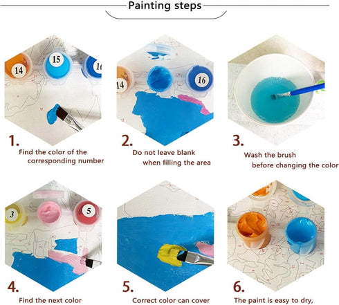 ldazao Landscape Paint by Numbers Kit for Adults Beginner Moon Forest Adult Paint by Number Kits On Canvas Adults' Paint-by-Number Kits DIY Oil Pa...