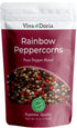 Viva Doria Rainbow Peppercorns - Four Peppercorn Blend, Whole Black, Green, Pink and White Pepper, Steam Sterilized 6 Oz, For Grinder Refill...