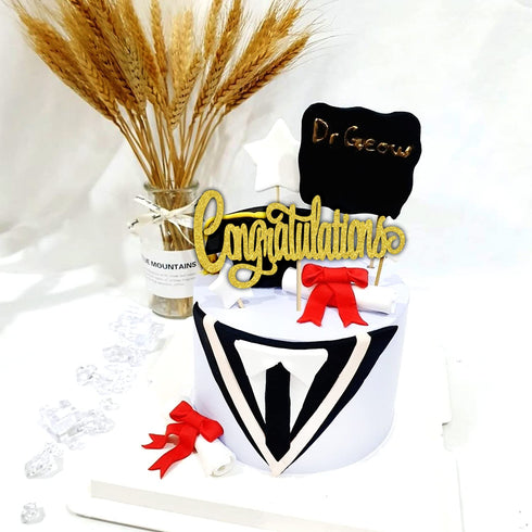 Congratulations Cake Topper, Congrats Grad Graduate, 2025 Graduation/Wedding/Birthday/Anniversary/Retirement Celebration Party Decorations Supplie...