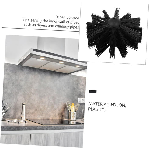 2pcs Chimney Brush Dryer Vent Cleaner Drill Attachment Duct Brush Replacement Vent Brush Dryer Duct Brush Cleaning Tools Vent Lint Sweeping Tool P...