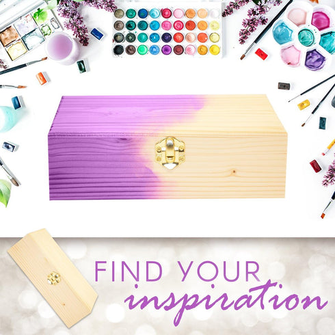 Darice Craft Light Unfinished Wood with Clasp – Make Your Own Gift, Jewelry, Photo Decorate with Paint, Ribbon, Decoupage and More, 8.25" x 5.625"...