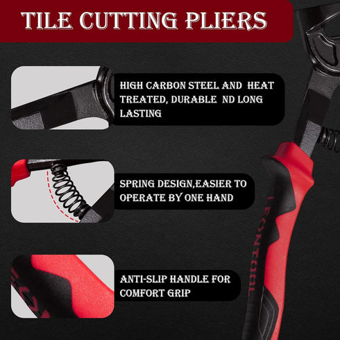 Ceramic Tile Nippers Mosaic Tools 7.5-Inch Tile Mosaic Trimmer Nipper Cutter Pliers Nipper Cutting Tool Mosaic Tile Cutter Tile Working Tool Heavy...