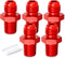 GASHER 5PCS 4AN Male Flare to 1/8" NPT Male Pipe Fitting Straight Aluminum Adapter Fitting Red...