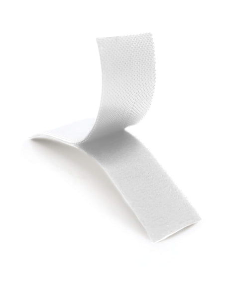 VELCRO Brand Sleek and Thin Stick On Tape for Fabrics | 24in x 3/4in, White| Soft on Skin Ultra Light | Adhesive Back No Sewing Needed...