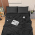 Toodou Soft Brushed Microfiber Black Full Size Flat Sheets-Comfortable and Durable Flat Sheet is Made of Premium Fabric Which Have Great Breathabi...