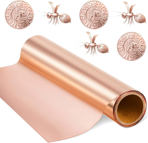 Yaocom Aluminum Metal Crafts DIY Foil Roll 0.05 mm Thick for Art Project Aluminum Flashing Roll Wide Sheet Metal Roll Multipurpose Metal Sheets (B...