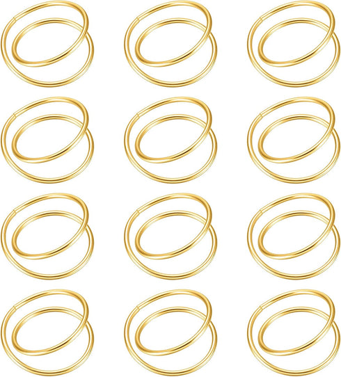 12 Pieces Gold Napkin Rings Metal Spiral Sliver Pink Napkin Rings Buckles Simple Alloy Serviette Holder for Weddings Dinner Party Table...