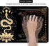 Black & Gold Large Mouse Pad, Boho Snake Witch Desk Mat for Desktop, Women Gaming Full Desk Mousepad, Moon Phases Computer Laptop Protector Writin...