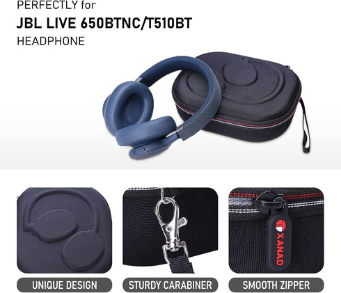XANAD Hard Case Compatible with JBL Live or Tune Headphones,Fit for JBL Live 770NC/660NC/650BT/460NC/670NC or JBL Tune 510BT / 770NC/710BT/720BT/7...