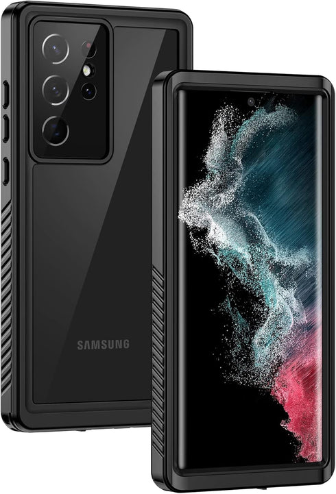 Lanhiem for Samsung Galaxy S22 Ultra Case, IP68 Waterproof Dustproof with Built-in Screen Protector, Heavy Duty Full Body Protective Phone Case fo...
