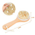 Dog Bath Brush Pet Shampoo Handle Bath Brush with Massage Points Dog Grooming/Washing/Massaging Wooden Brush Natural Bristle Dog Brush Removal Loo...