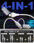 USB C Cable Apple Charger 4 in 1 - PD 60W/27W USB C Fast Charging & Data Sync Multi Charger Cord, 6FT Coiled Lightning Cable to USB for iPhone/Pad...