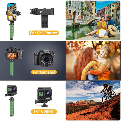 Profession Camera Handle Grip Ergonomic Camera Grip 1/4'' Universal Camera Handheld Grip Camera Stabilizer Compatible with Action Camera GoPro DSR...