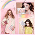 4 Pcs Rainbow Cosmetic Bag Teacher Nurse Inspirational Gift Bags for Women Girls You Are Loved Beautiful Kind Makeup Bag Bulk Personalized Canvas ...
