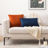 Mixhug Set of 2 Cozy Velvet Square Decorative Throw Pillow Covers for Couch and Bed, Burnt Orange, 18 x 18 Inches...