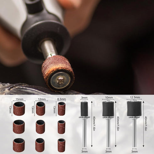 76PCS 1/8inch Shank Power Rotary Tool Accessories Kit for Dremel- includes 45PCS Rotary Cutting Wheels Tool Kit, 20PCS Stone Carving Set Diamond B...