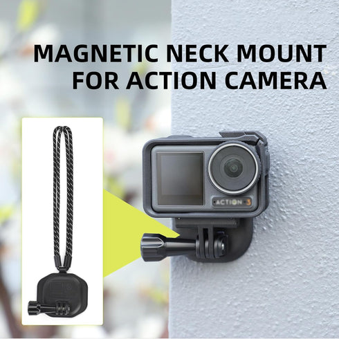 CAPART Quick Release Strong Magnetic Mount Chest for Action Cameras, like DJI OSMO Action 4 3 DJI Pocket 3 2 Insta360 X4 X3 X2 One RS, Go Pro 12 1...