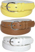 CTM® Women's Leather 1 1/8 Inch Dress Belt, 2XL, Tan...