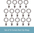 Kenney 5/8 In. To 3/4 In. Clip Curtain Ring, Brown (14-Pack) - 1 Each...