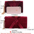 CARIEDO Women's Evening Big Handbag Clutch Velvet Fabric Bridal Purse for Wedding Prom Night Out Party...