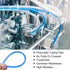 Pneumatic Tubing Pipe,6mm x 4mm Blue PU Polyurethane Tube,19.7FT 6M,PU Air Line Tubing Hose Tubes for Air Compressor,Fluid Transfer,Air Brake...