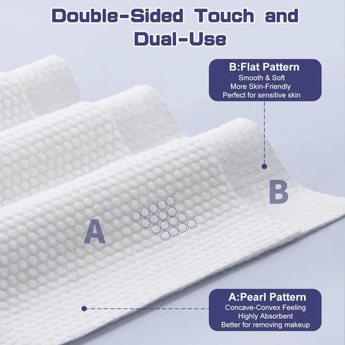 Disposable Face Towel, 100 Count Face Clean Towels, for Washing Soft Cotton Dry Wipes Facial Cloths Towelettes for Washing and Drying, Facial Tiss...