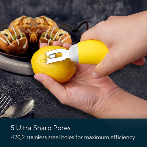KITCHENDAO Citrus Lemon Peeler Zester Tool to Save Effort, Ultra Sharp Lemon Rind Twist Peeler Tool Bar Bartender Lime Stripper for Cocktails Kitc...