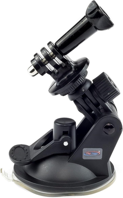 DigiCharge Suction Cup Action Camera Car Mount Holder for GoPro Hero12 Hero11 Hero10 Max Hero9 Hero8 / DJI Osmo Action 3 / HERO 12 11 Mini 10 9 8 ...