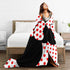 Cute Bow and Polka Dot Blanket Air Conditioner Blanket Lightweight Nap Flannel Blanket Soft for Sofa Bed Living Room Suitable for All Seasons 50"x...