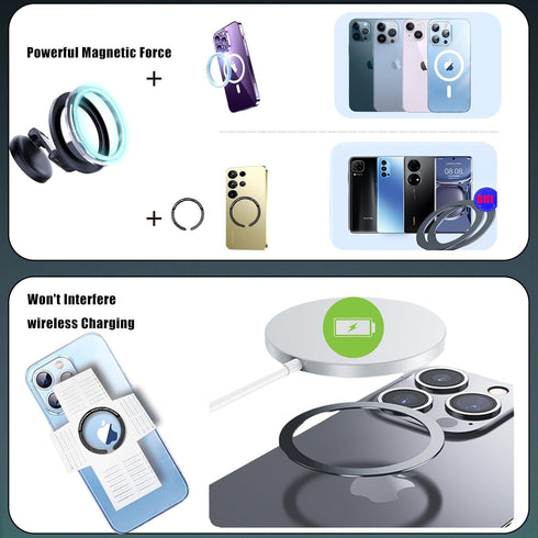 Fits MagSafe Car Mount for Universal Dashboard & Tesla Screen Zinc Alloy Foldable Hands-Free iPhone Car Mount Super Stable Car Mount for iPhone 15...