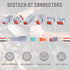 86 PCS Deutsch DT Grey 2 Pin Connectors 10 Set, Waterproof Electrical Wire Connector with Stamped Contacts and Seal Plug for Truck, Off-Road Vehic...