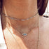 MYEARS Women Evil Eye Necklace Gold Pendant Turquoise Diamond CZ Pave 14K Gold Filled Chain Dianty Boho Beach Simple Handmade Jewelry Gift...
