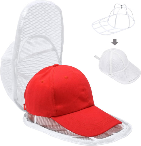 Hat Washer for Baseball Caps, 1Pack Hat Cleaner for Baseball Caps, Hat Storage Hat Holder cage for Dishwasher, Foldable Washing Hat Rack Protector...