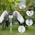 Owls to Keep Birds Away: 4Pcs Fake Owls with Reflective Tape for Garden Patio, Bird Scare Reflective Hanging Decoration to Keep Birds Pigeon Woodp...
