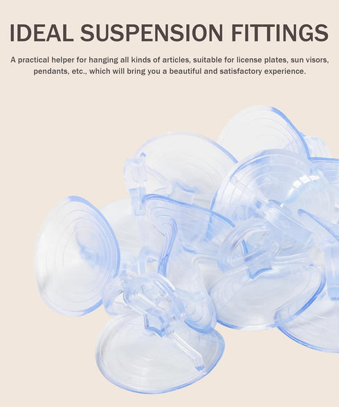 24PCS Car Glass Windshield Sunshade Suction Cups,Car Accessories Car Window Suction Cup with Strong Adsorption Force,Automotive Use Mini PVC Adsor...