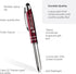 Merry Christmas Engraved Gift Pen with LED Light and Stylus Tip - Professional Corporate Business Gifts for Company Employees Staff and Clients......