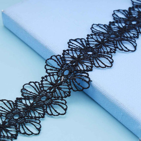 Black Lace Collar Chain Necklace Gothic Tattoo Choker Collar Hollow Lace Clavicle Necklace Vintage Lace Choker Necklace Jewelry for Women and Girl...