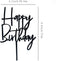 Happy birthday Cake Topper Birthday Party - Happy Birthday Party Decoration?black?...