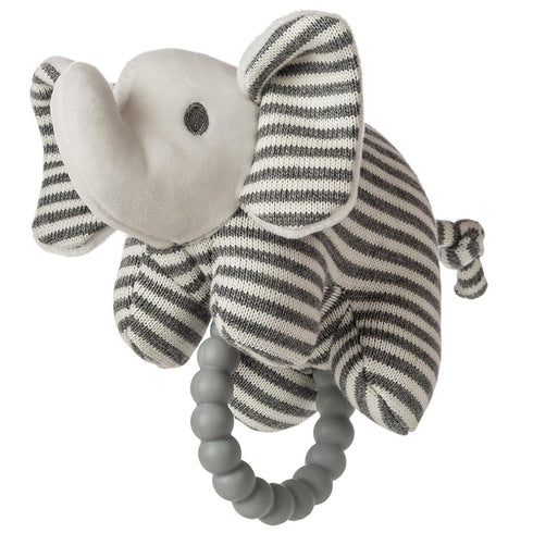 Mary Meyer Soft Baby Rattle with Soothing Teether Ring, 6-Inches, Afrique Elephant...