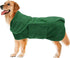 Geyecete Dog Drying Coat -Dry Fast Dog Bag - Dog Bathrobe Towel - Microfibre Fast Drying Super Absorbent Pet Dog Cat Bath Robe Towel,Luxuriously S...