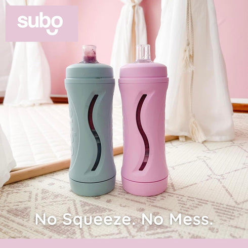 Subo Baby Food Bottle | No Mess Baby Toddler Self Feeder | Squeeze Free Design for Purees, Smoothies, Yogurt, Oatmeal, or Thickened Liquids | Reus...