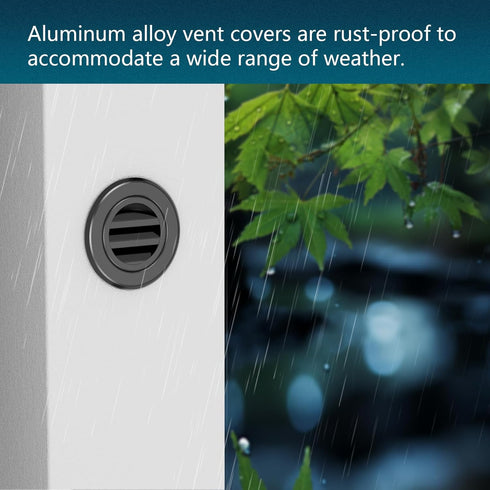 4 Inch Round Air Vent, HG Power 2-Pack Aluminium Alloy Louver Grille Cover Soffit Vent with Built-in Screen Mesh for Bathroom Kitchen Office Venti...