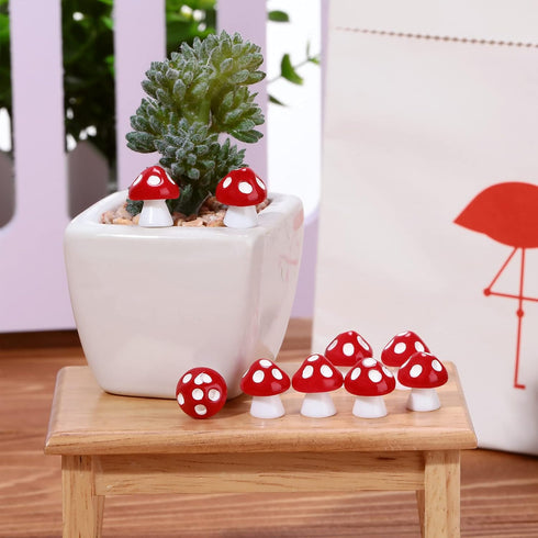 Jetec 24 Pcs Mini Mushrooms for Garden Miniatures Mushroom Figurines Garden Accessories Mushroom Model Decoration Landscape Plant Pot Bonsai Craft...