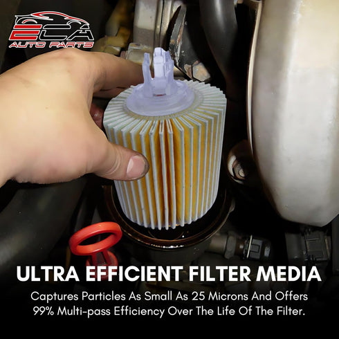 Engine Oil Filter for Car EF4476, Compatible with Select Car Model, Change after 10K Miles Running, Increase Engine Performance and Life, Protect ...