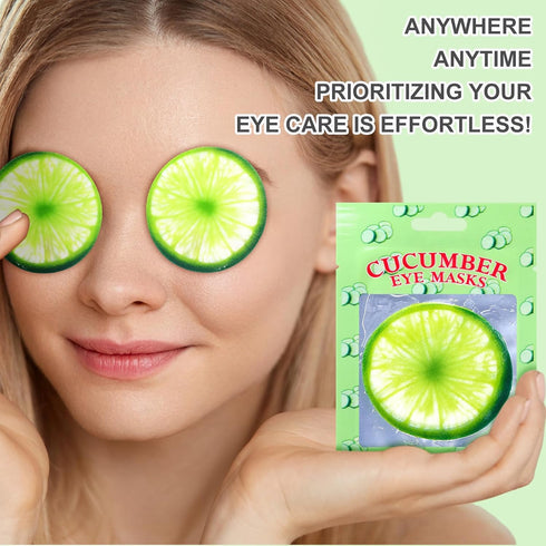 72 Count Eye Pad Cucumber Eye Pads Spa Day Kit Cooling Eye Pads Spa Accessories Face Masks Skincare Spa Party Sleepover Party Supplies Kids Spa Gi...