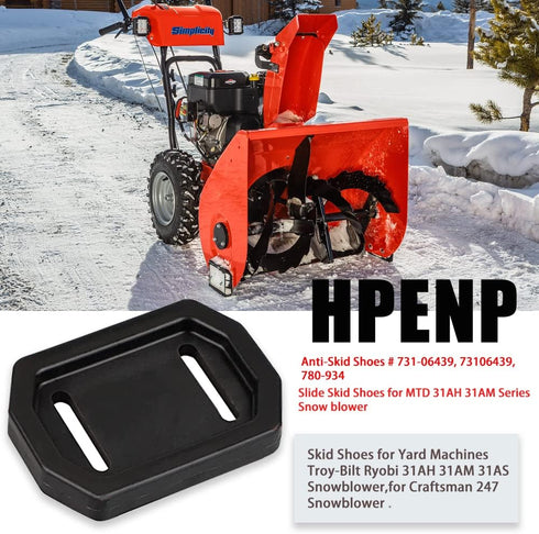 2 Pack Snowblower Skid Shoes Slide Shoe with Mounting Hardware for 731-06439 Polymer Snow Blower Slide Shoe...