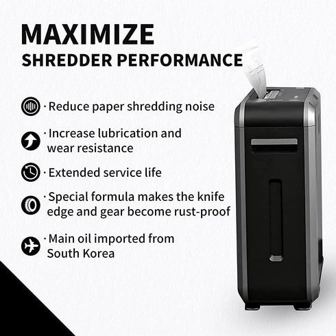 4OZ Pack of 4 Professional Shredder Oil High-Cling Shredder Lubricant for Business/Commercial Paper Shredders Easy to Apply...